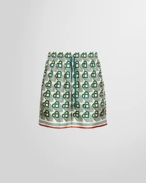 Heart Monogramme Silk Shorts