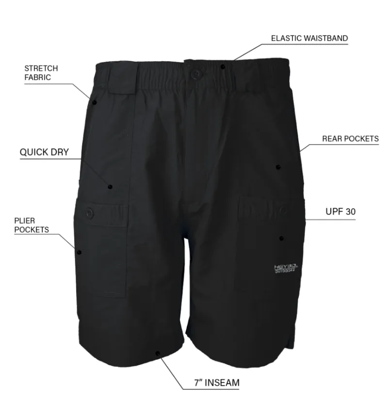 HEYBO OUTDOORS- 7" Bay Short-Black