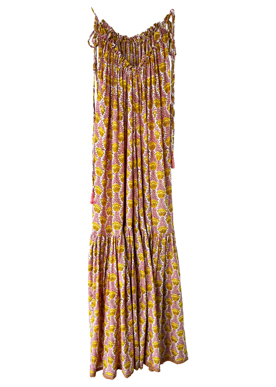 Jerusha maxi dress in tulip bahamas pink