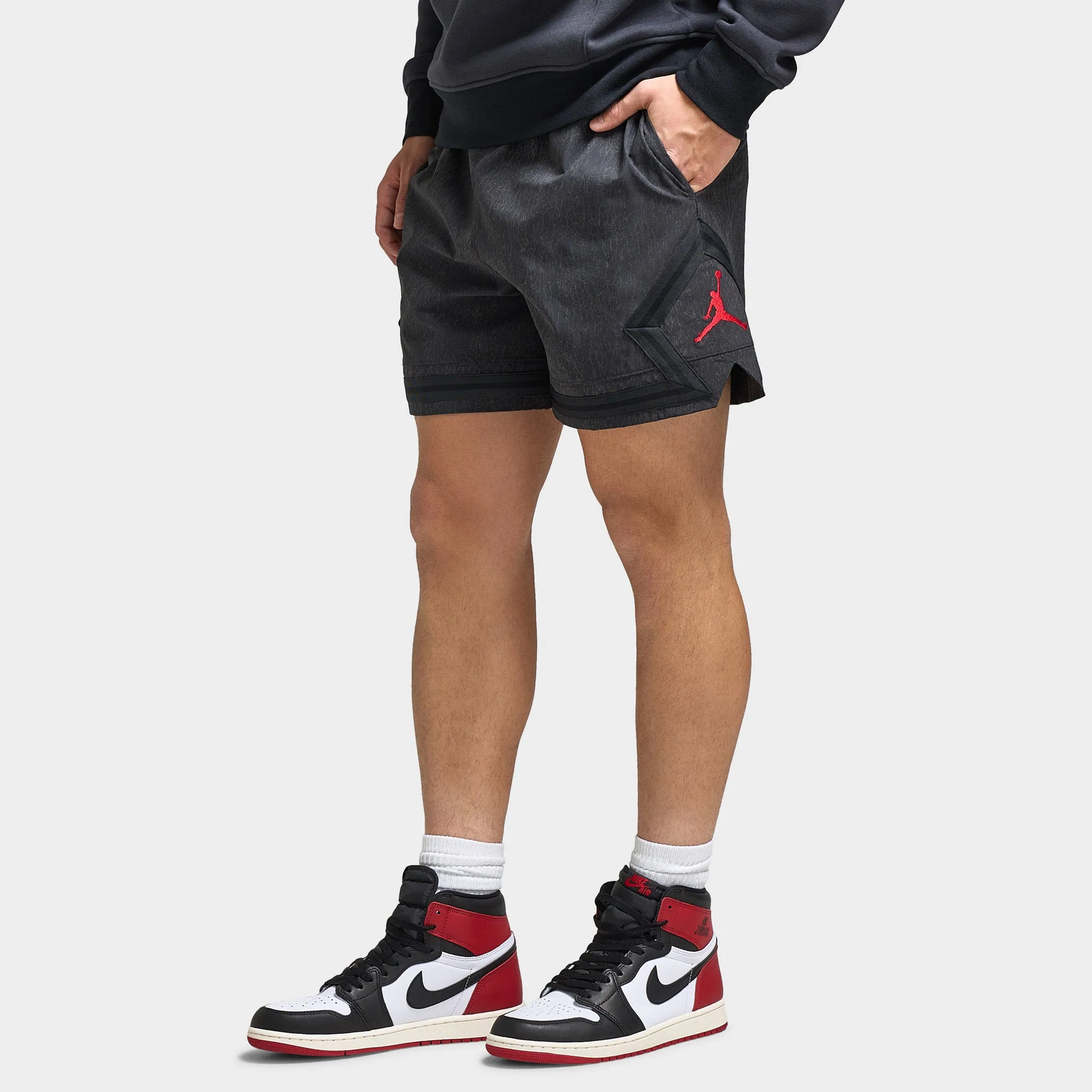 Jordan Dri-FIT Gel Reflective Diamond Shorts Off Noir / Gym Red