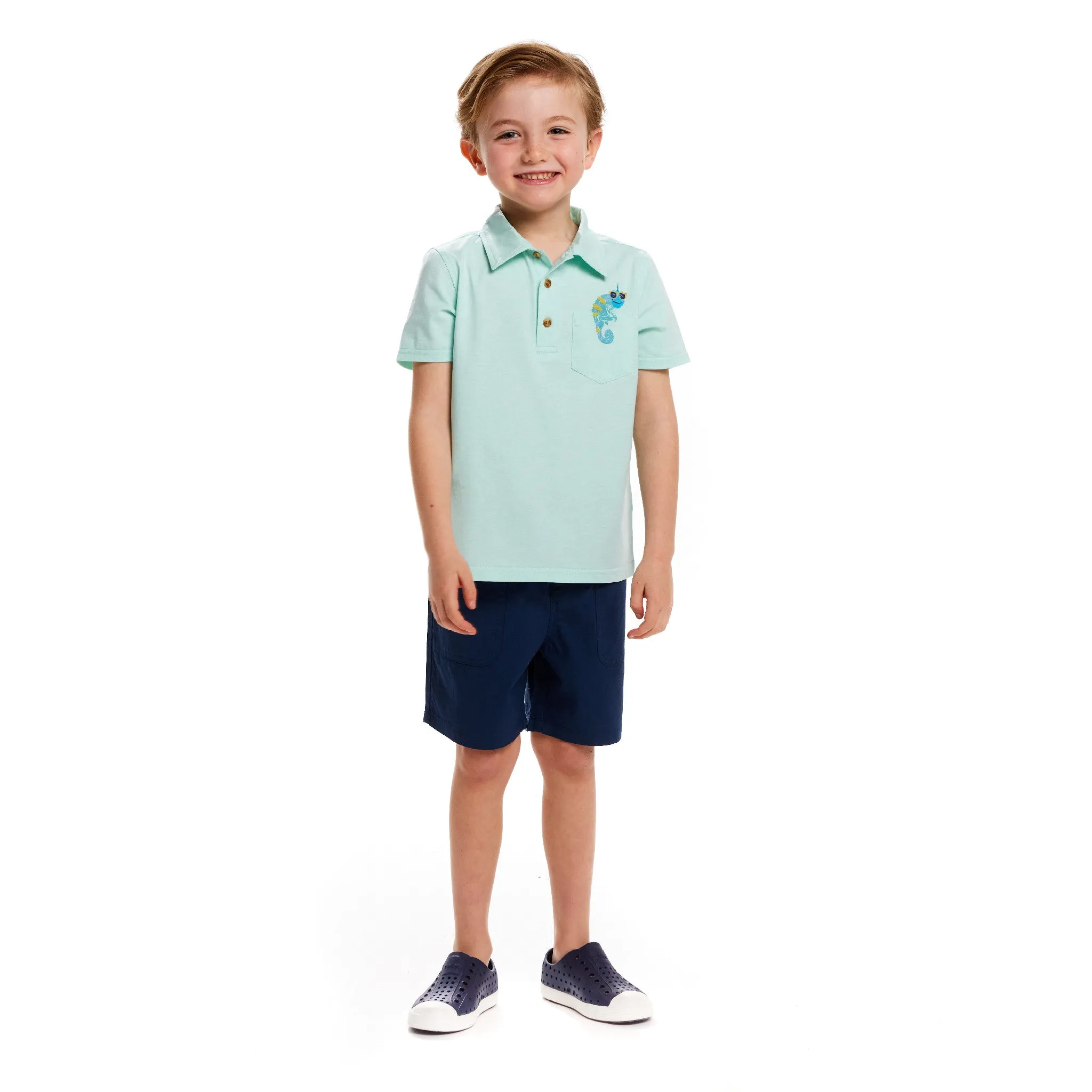Kids Navy Ripstop Drawstring Shorts