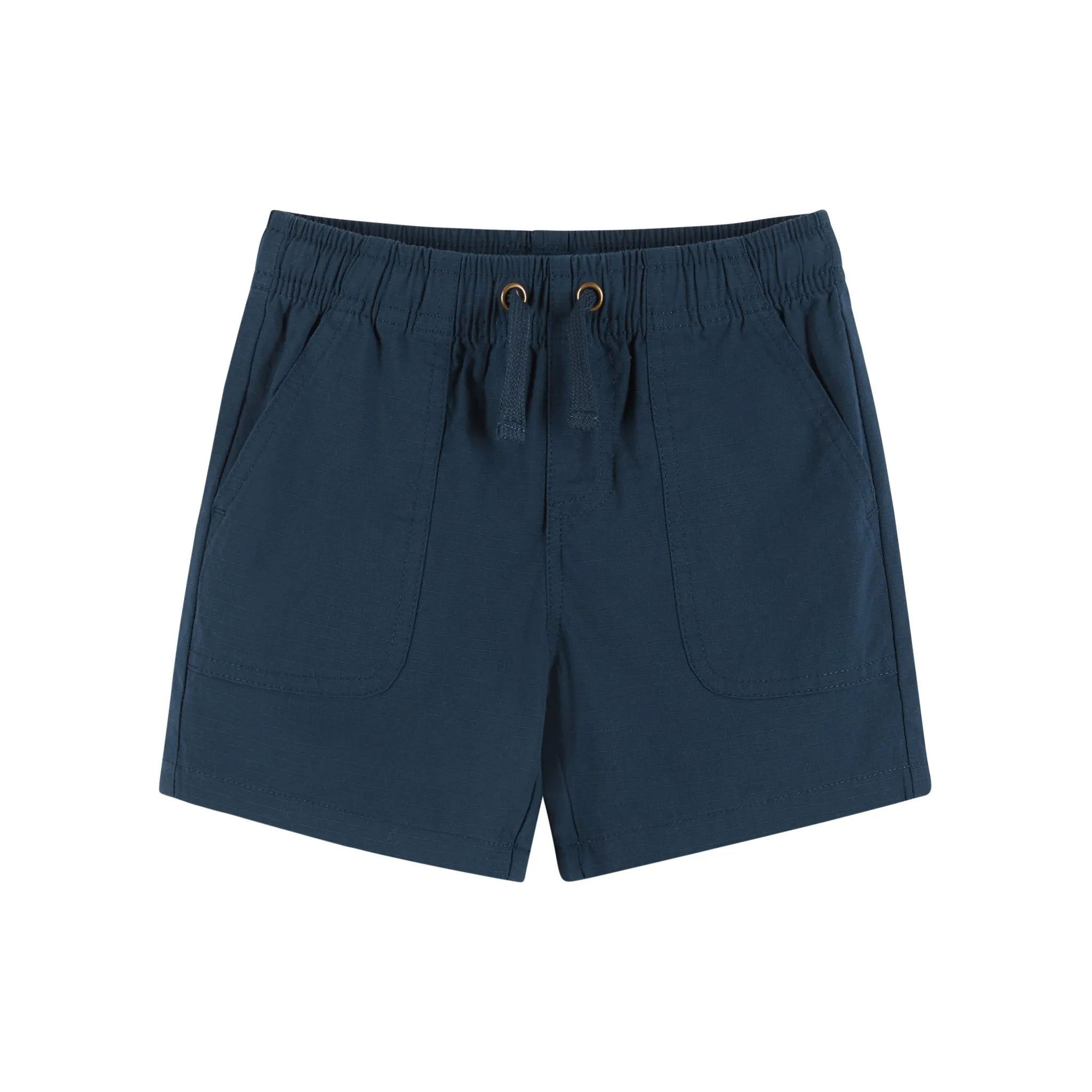 Kids Navy Ripstop Drawstring Shorts
