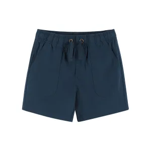 Kids Navy Ripstop Drawstring Shorts