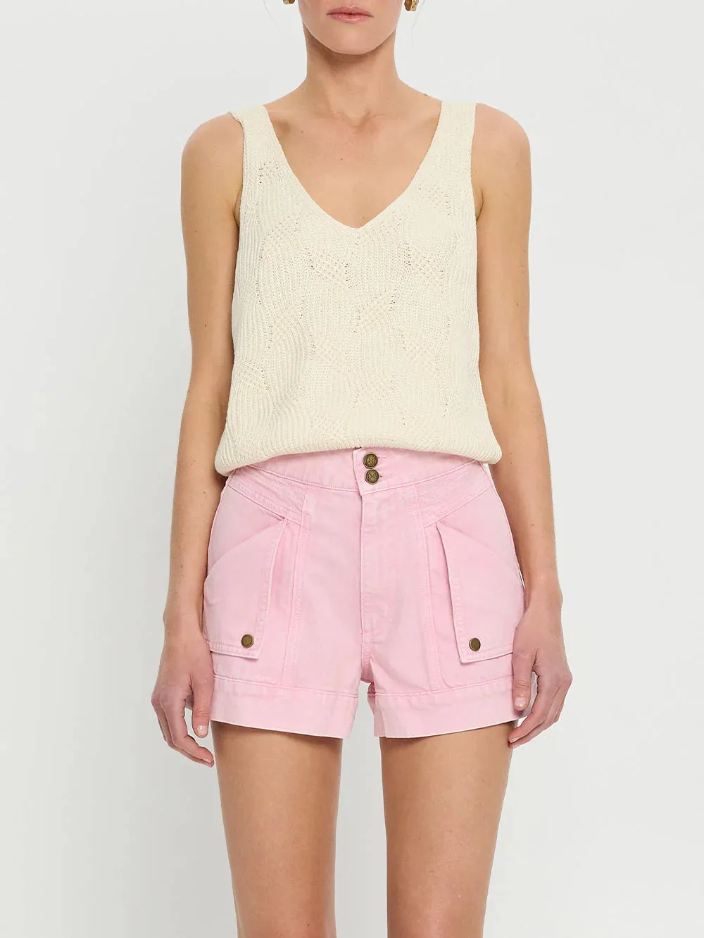 Kim95 Pink Denim Shorts