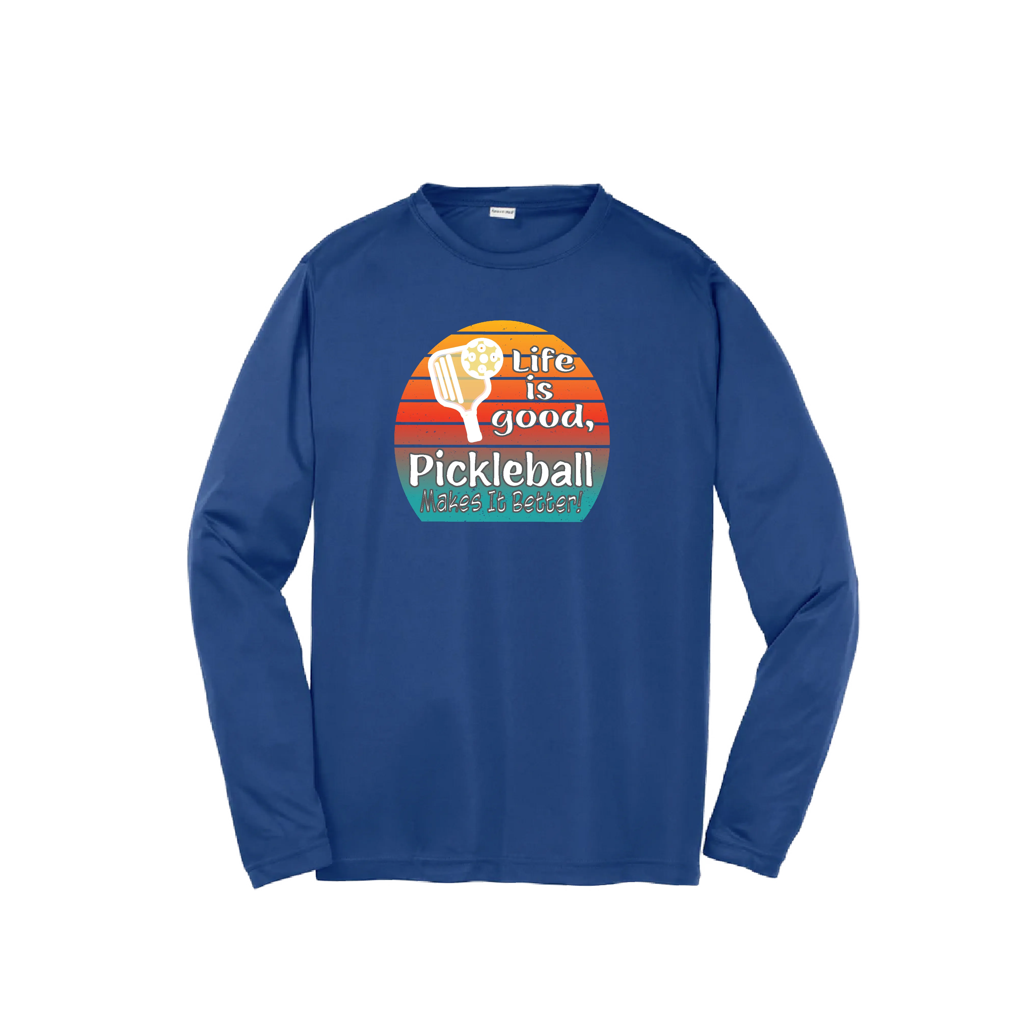 Life is Good Pickleball Makes it Better | Youth Long Sleeve Pickleball Shirts | 100% Polyester