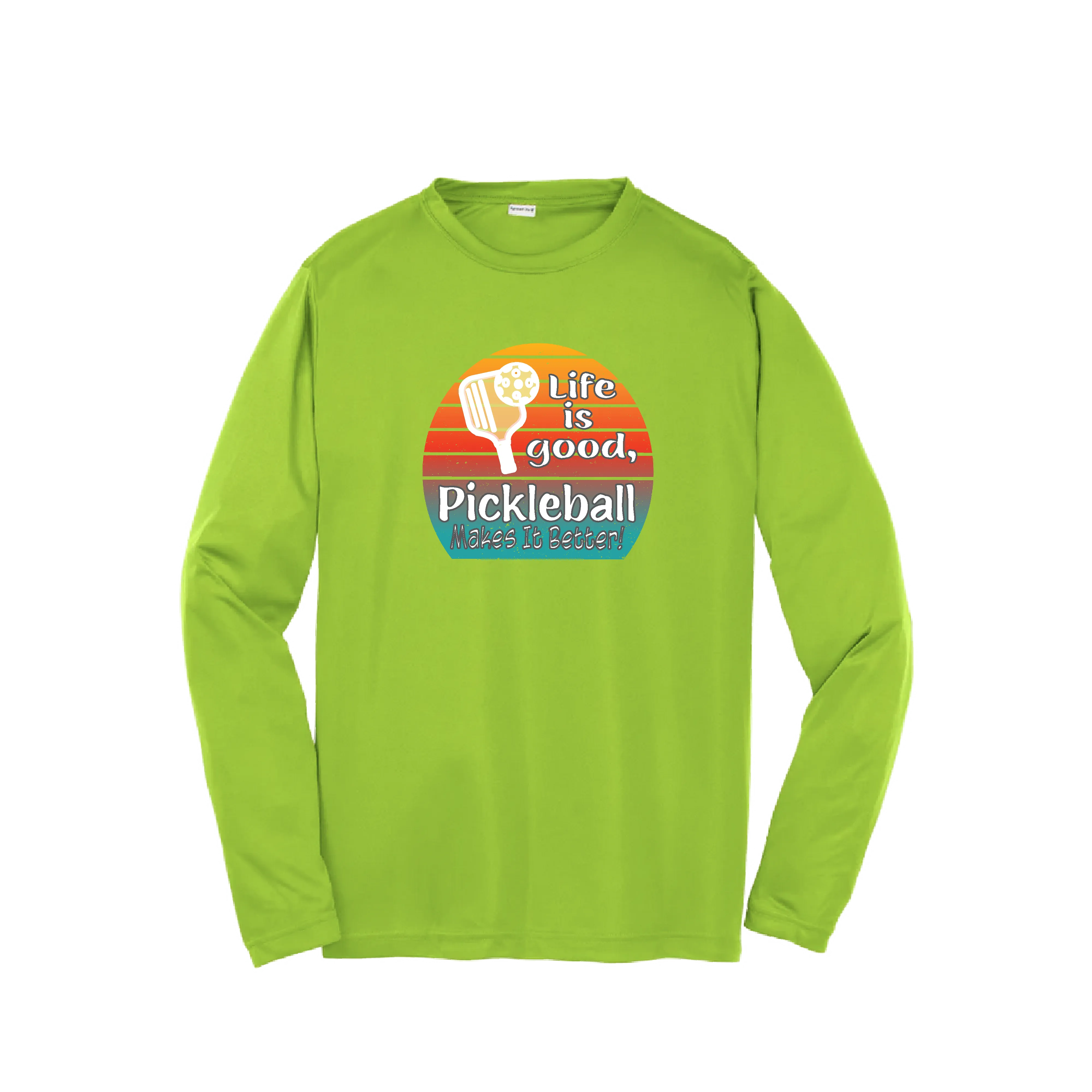 Life is Good Pickleball Makes it Better | Youth Long Sleeve Pickleball Shirts | 100% Polyester