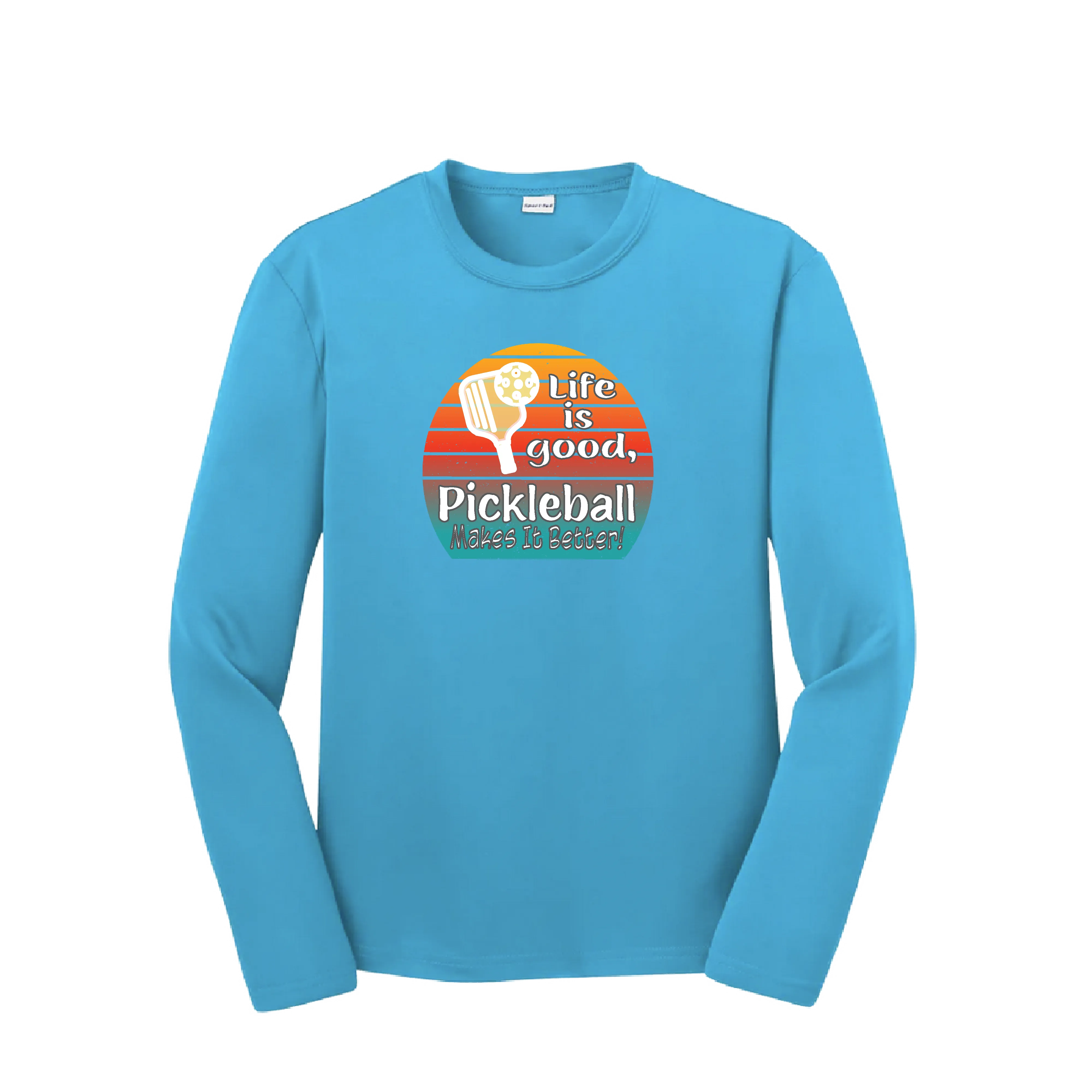 Life is Good Pickleball Makes it Better | Youth Long Sleeve Pickleball Shirts | 100% Polyester