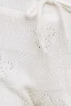 Lightweight White Sweater Short