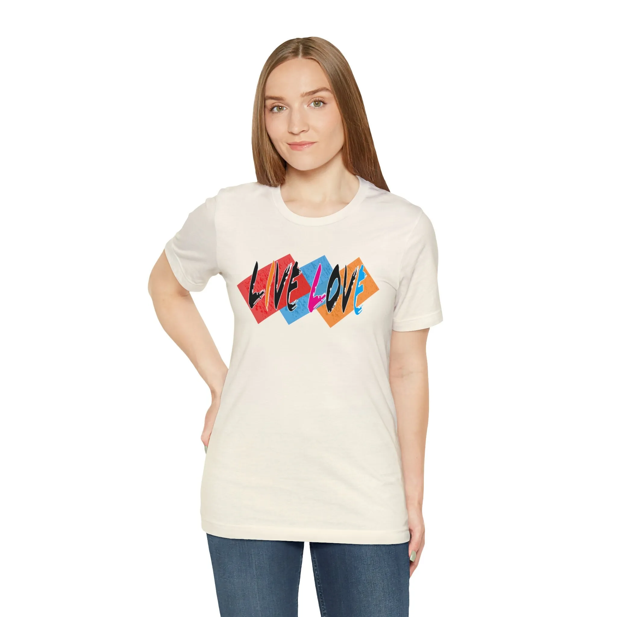 Live Love t shirts | Motivational Positive Vibes | Trendy Peace-Loving Short Sleeve Loose fit T-shirt