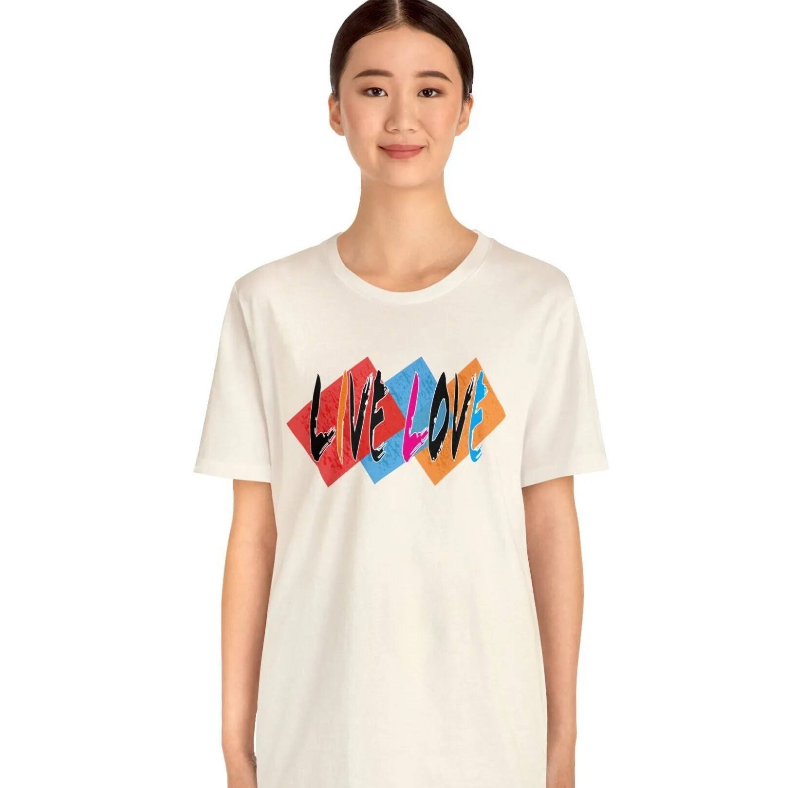 Live Love t shirts | Motivational Positive Vibes | Trendy Peace-Loving Short Sleeve Loose fit T-shirt