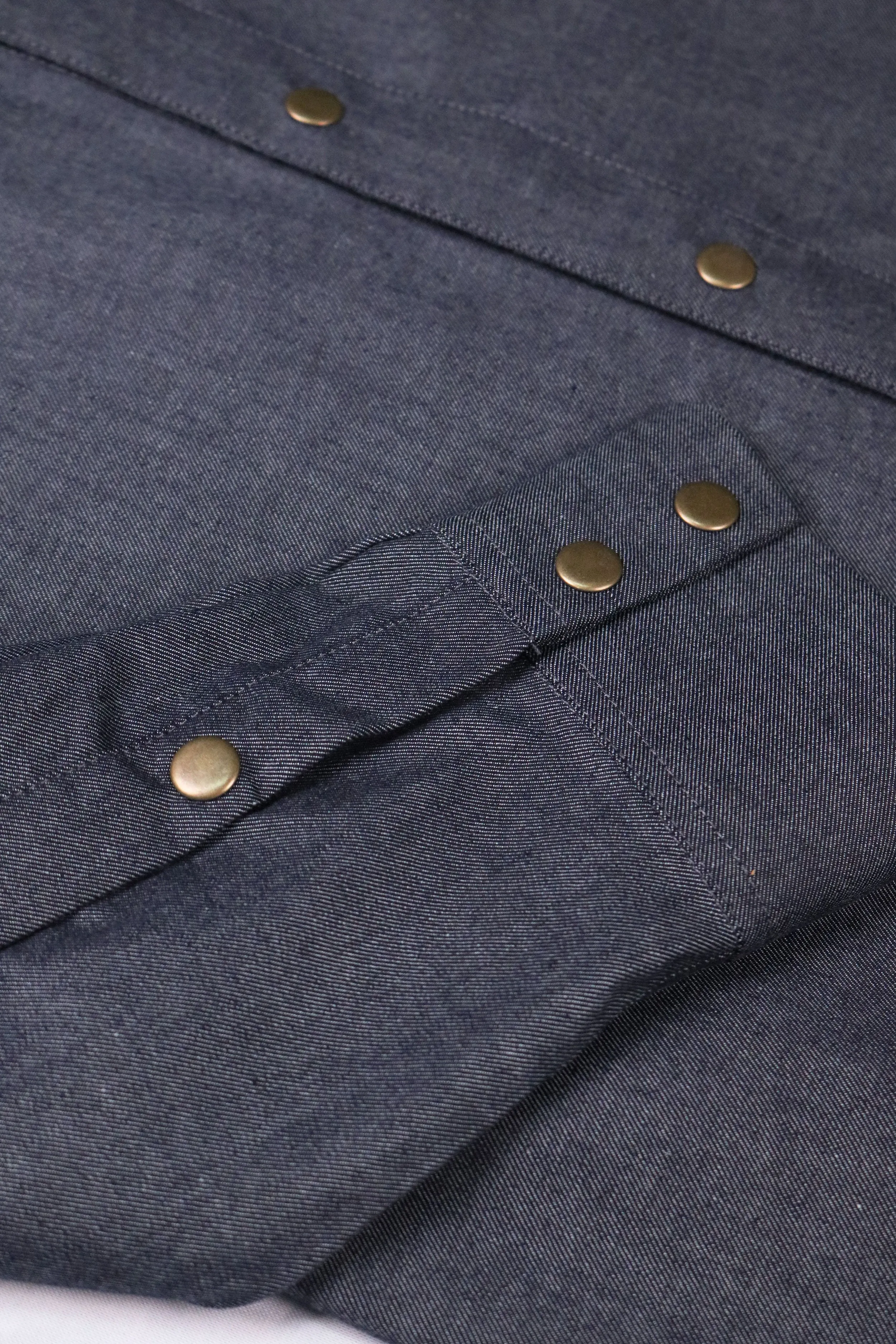 Mako Grey Denim Western Overshirt