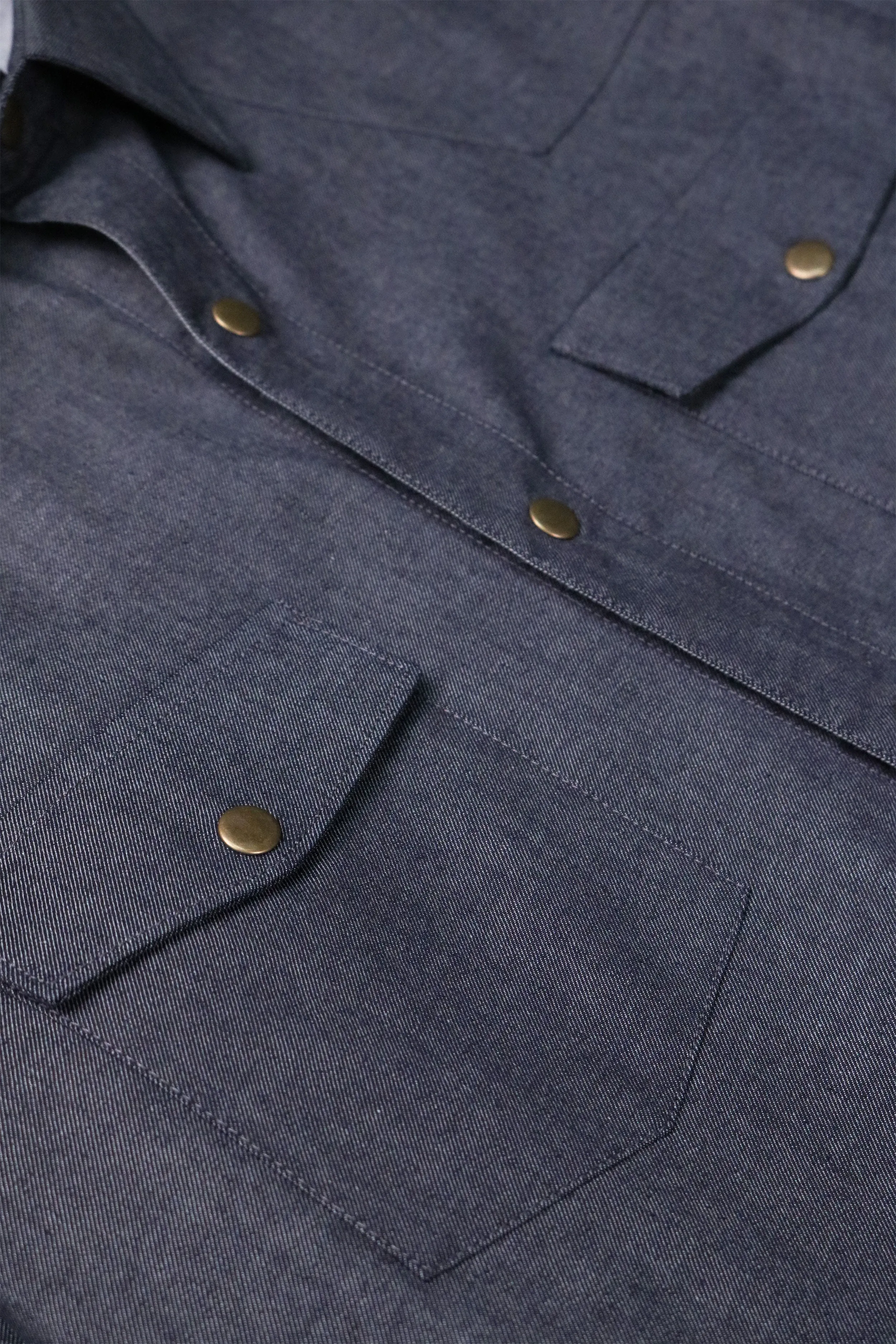 Mako Grey Denim Western Overshirt