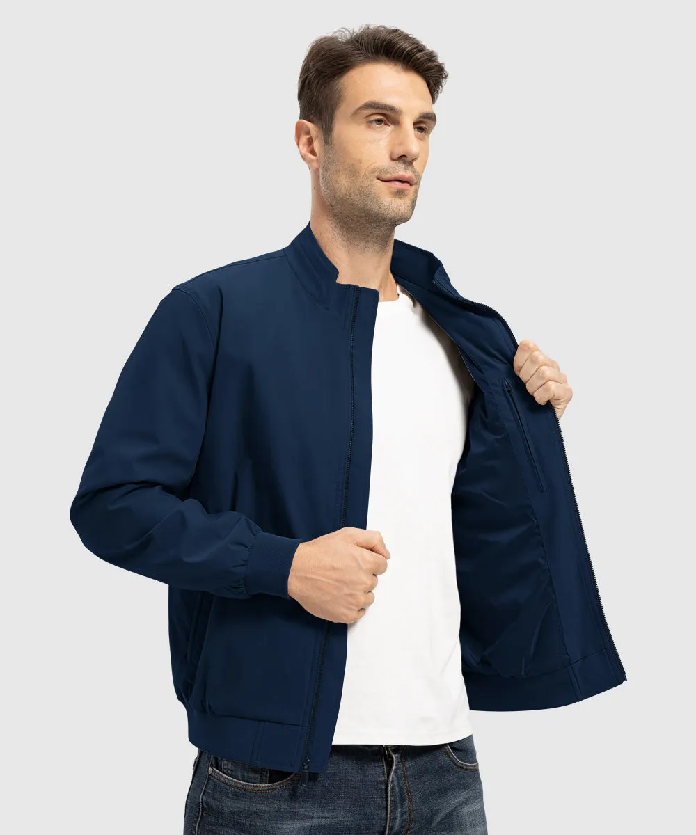 Men's Casual Lightweight Stand Collar Jacket