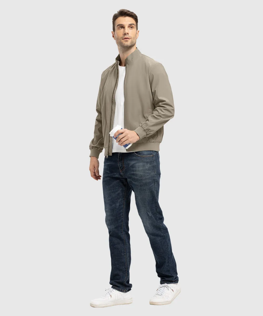 Men's Casual Lightweight Stand Collar Jacket