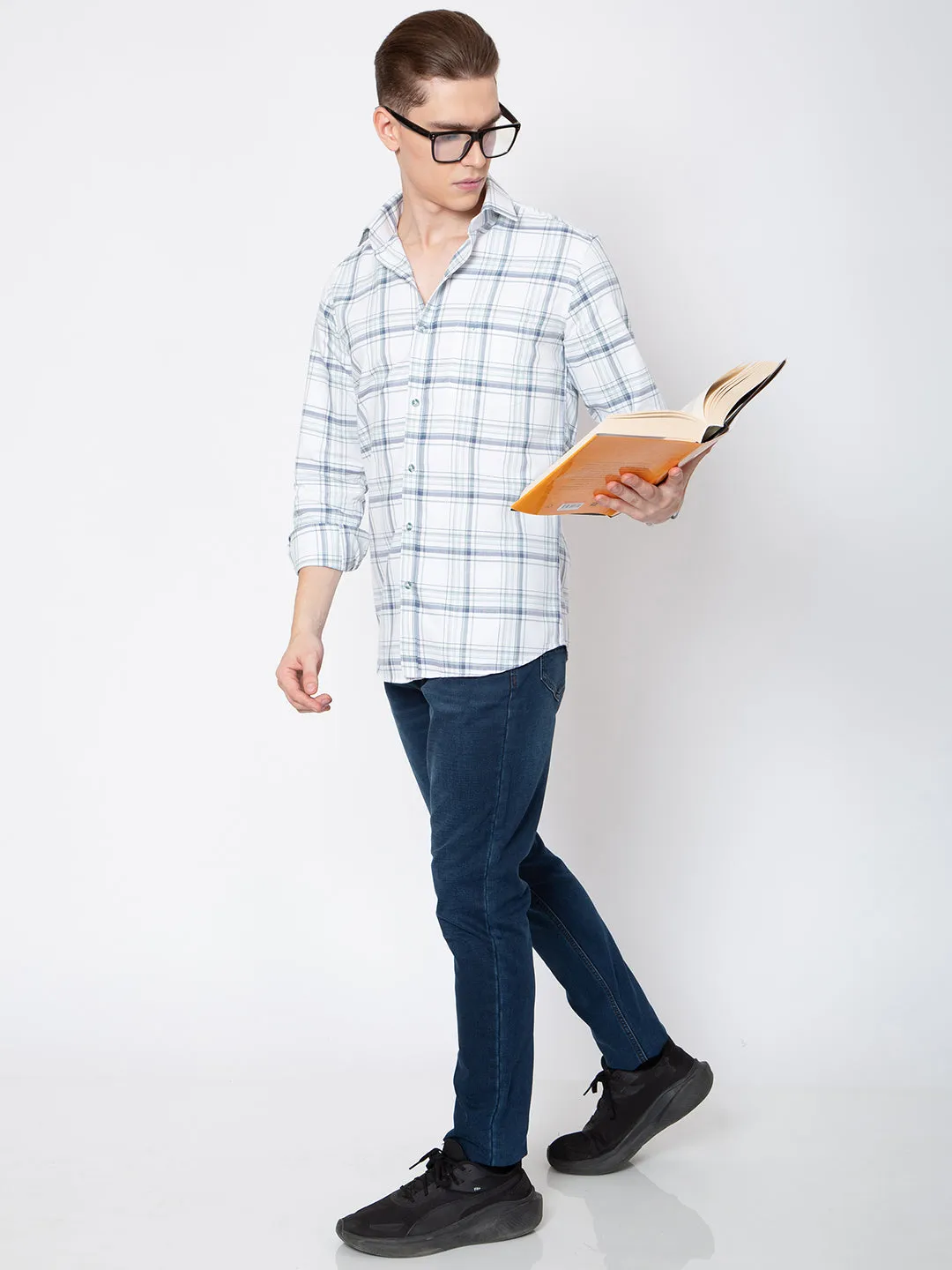 Mens Check Printed Shirt