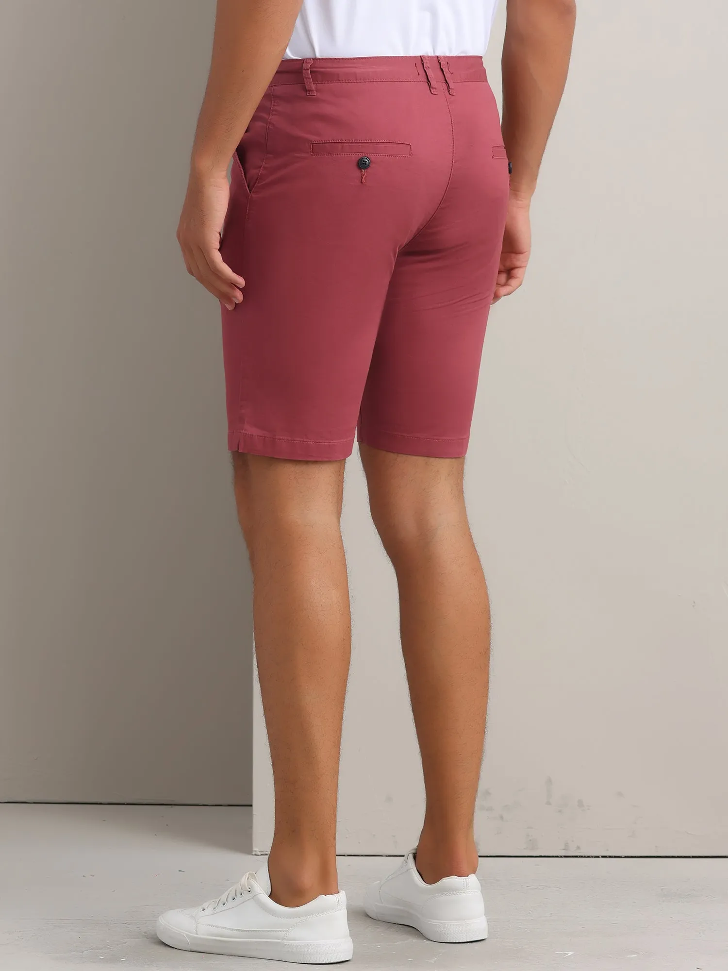 Men's Flat Front Lightweight Summer Business Formal Shorts with Pocket