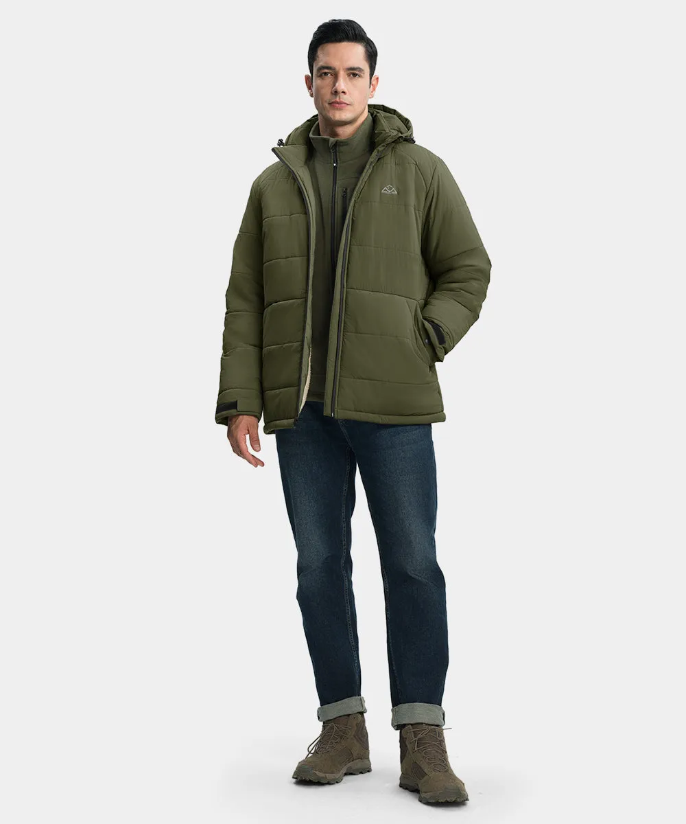Men's Mid-length Wool Fleece Lining Jacket