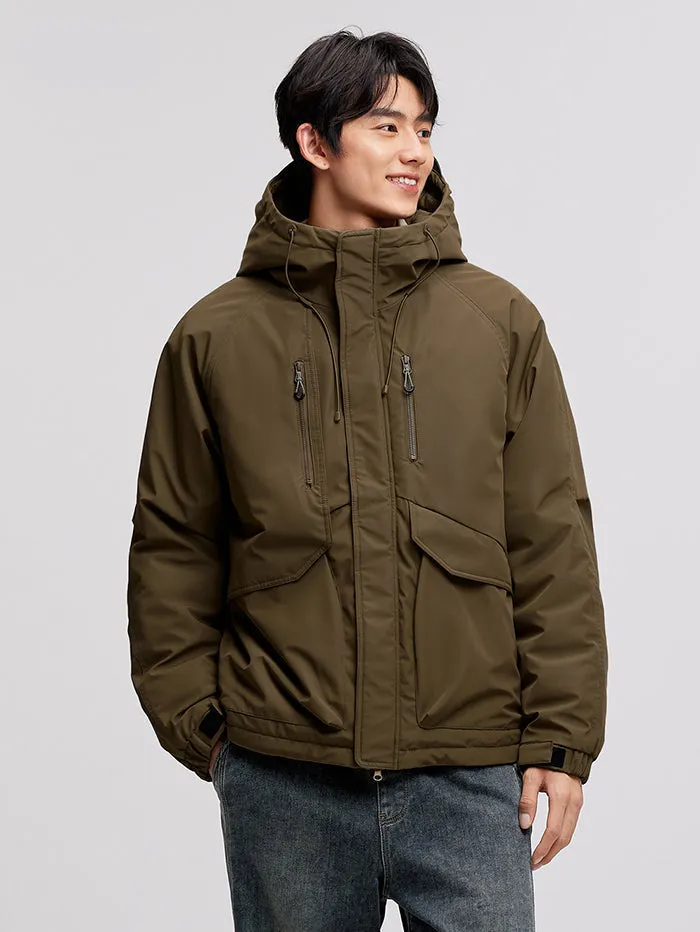 Men's Solid Colored Winter Coat