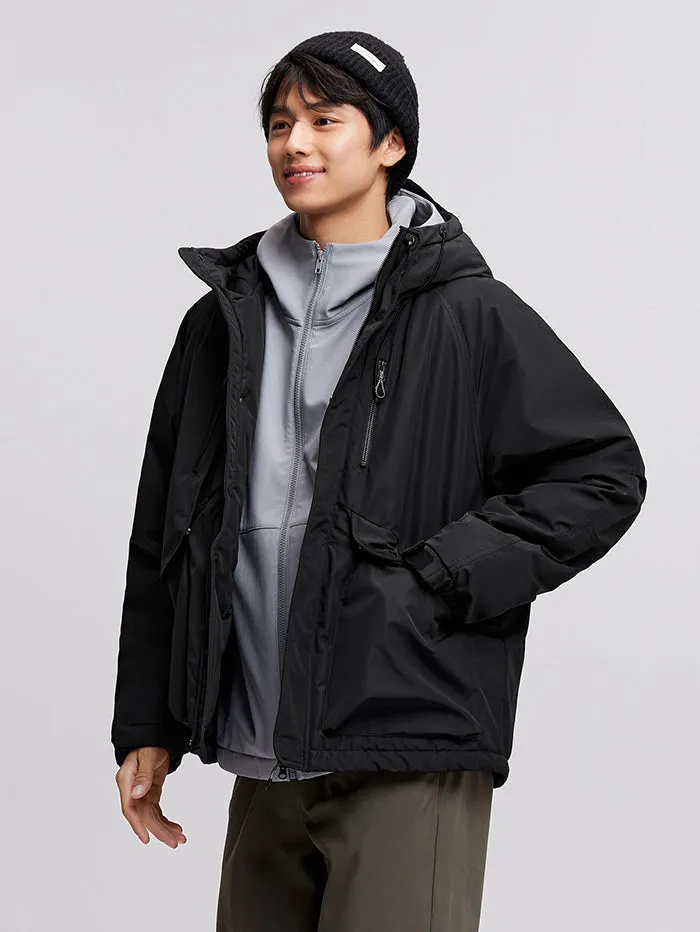 Men's Solid Colored Winter Coat