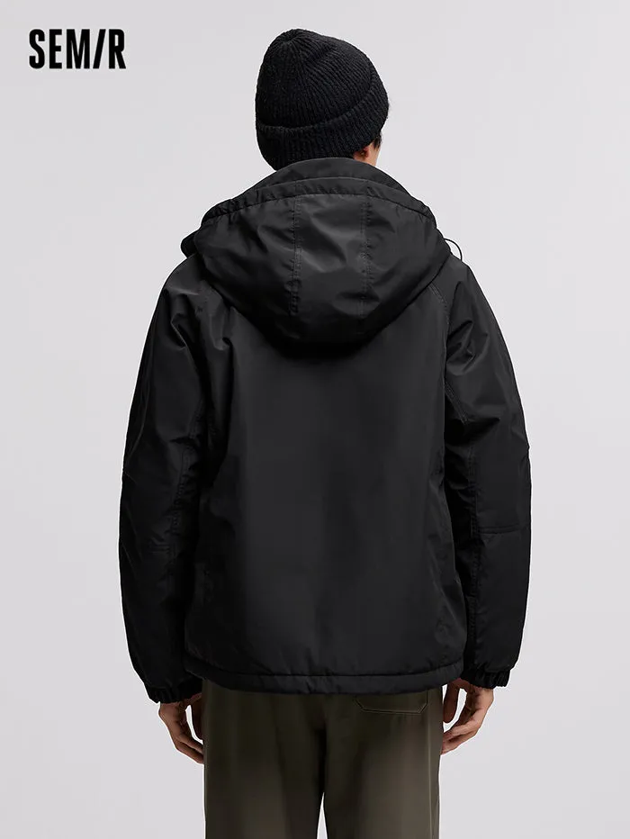 Men's Solid Colored Winter Coat