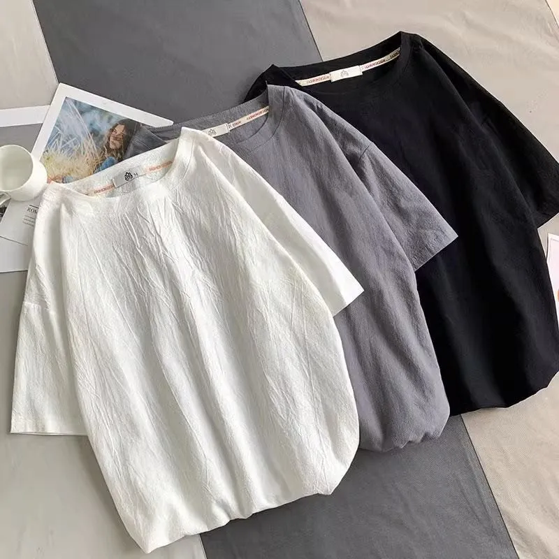 Men's Summer Thin Breathable Quick-drying Linen Short Sleeve