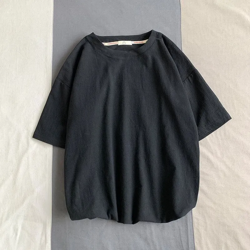 Men's Summer Thin Breathable Quick-drying Linen Short Sleeve