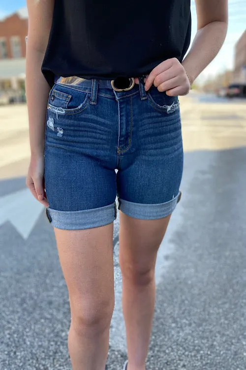Myranda - Judy Blue Relaxed Bermuda Jean Shorts