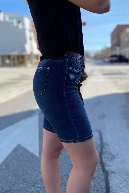 Myranda - Judy Blue Relaxed Bermuda Jean Shorts