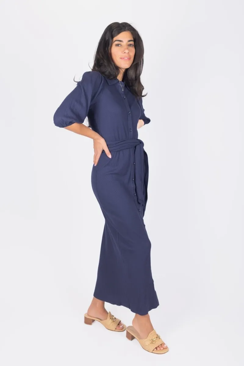 NAOMI DRESS 3/4 SLEEVES (NAVY)