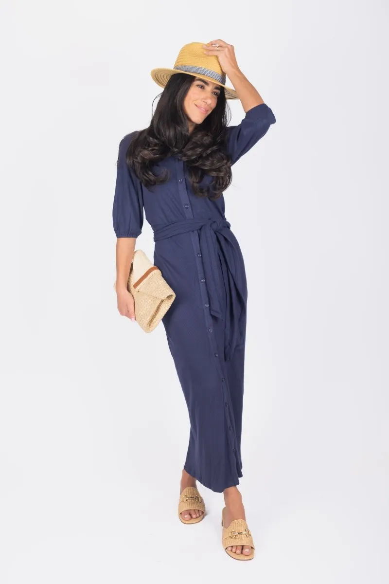 NAOMI DRESS 3/4 SLEEVES (NAVY)