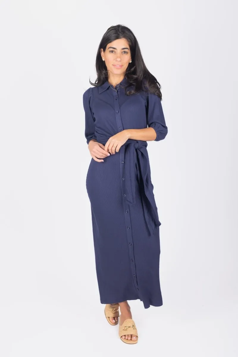 NAOMI DRESS 3/4 SLEEVES (NAVY)