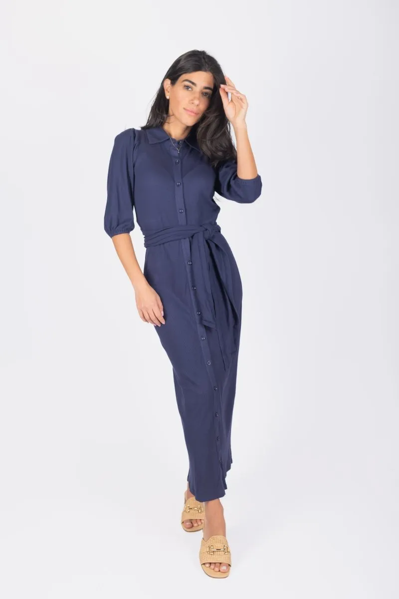 NAOMI DRESS 3/4 SLEEVES (NAVY)