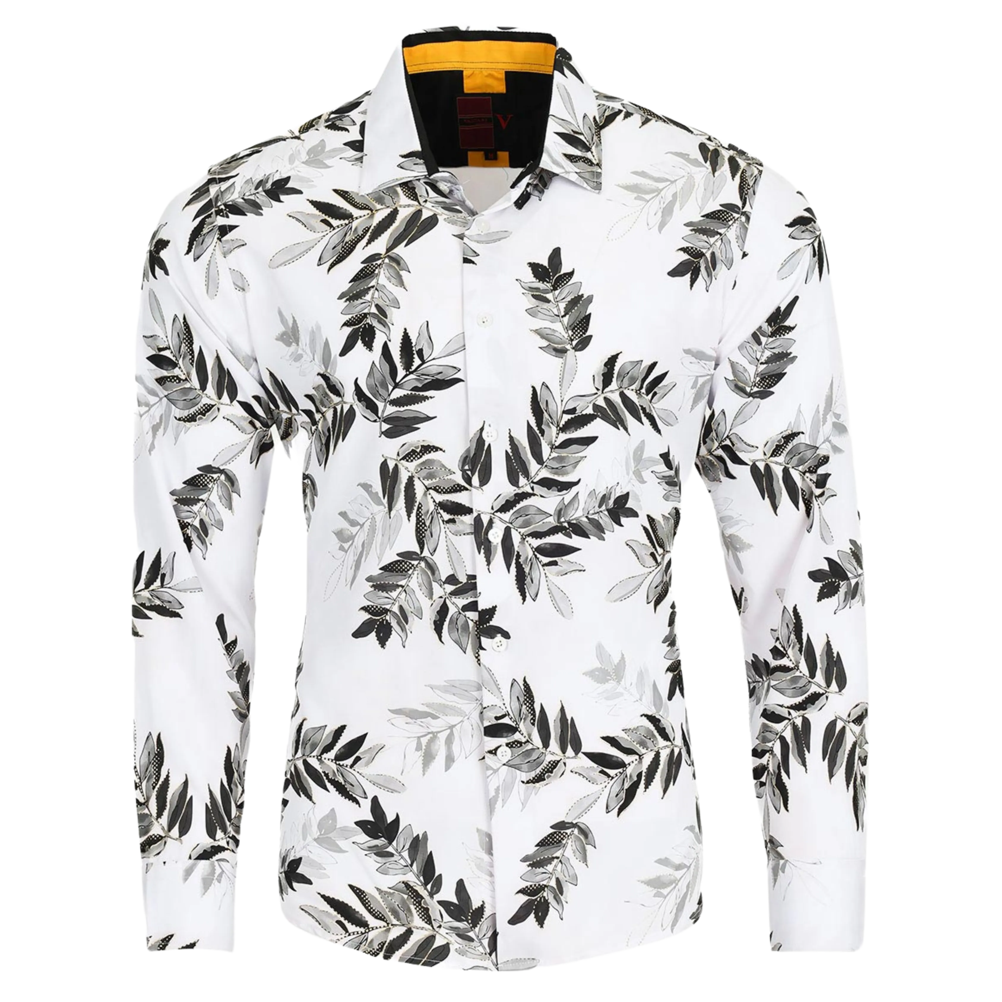 PREMIERE SHIRTS: WHITE/BLACK FLORAL