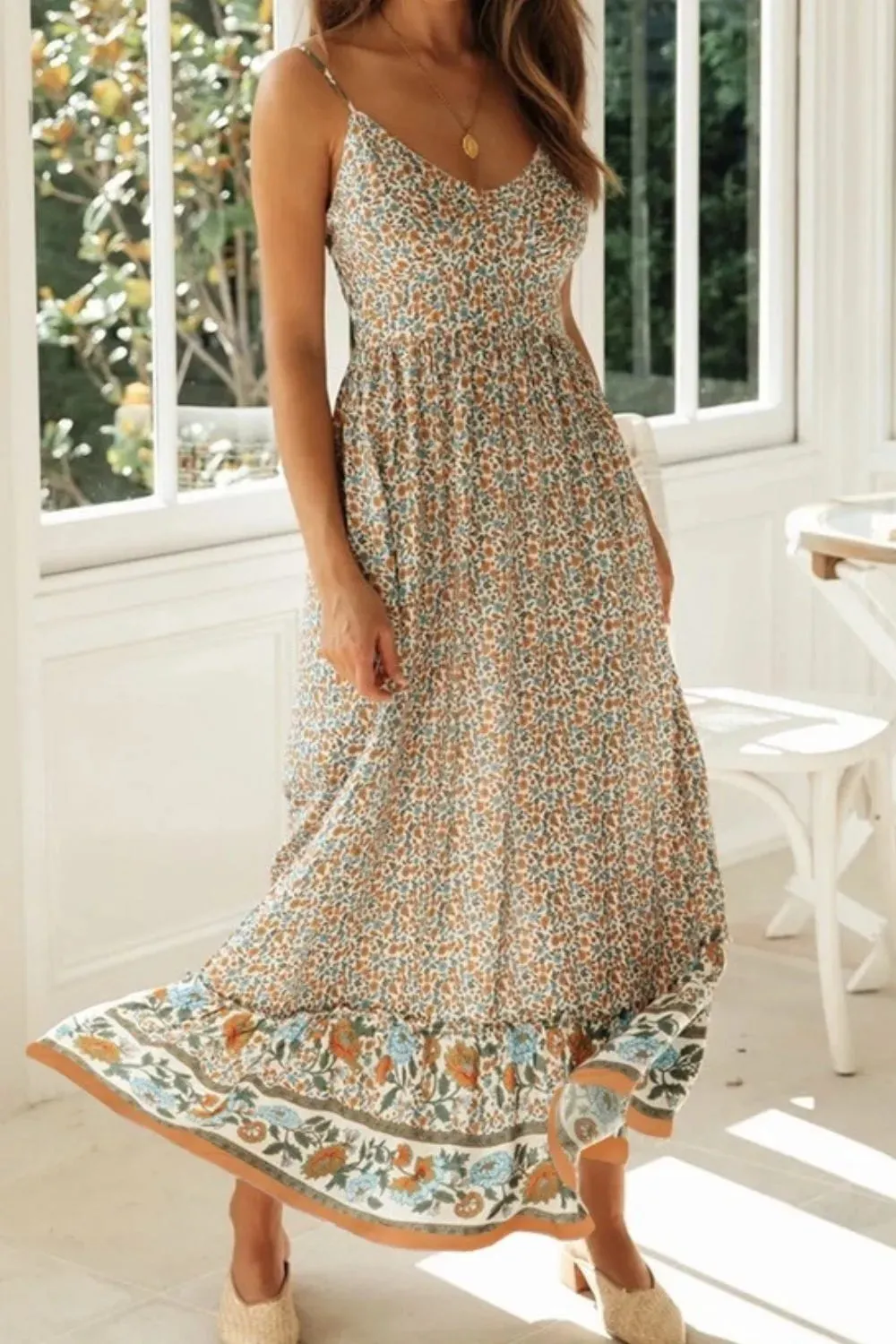 Printed Maxi Cami Dress