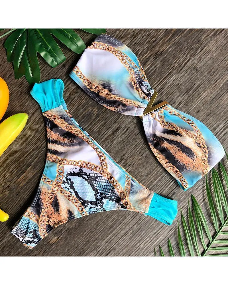 Quick-dry Chest Wrap Bikini Sets