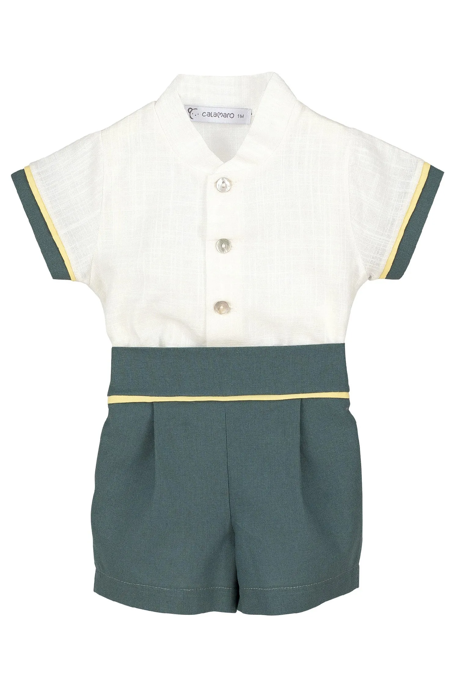 "Lucien" Green Shirt & Shorts