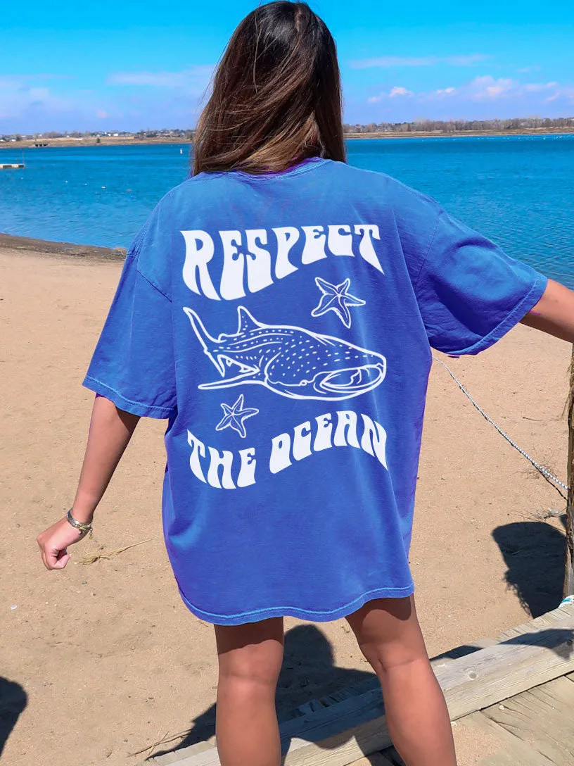 Respect The Ocean Whale Shark Comfort Colors® Tshirt