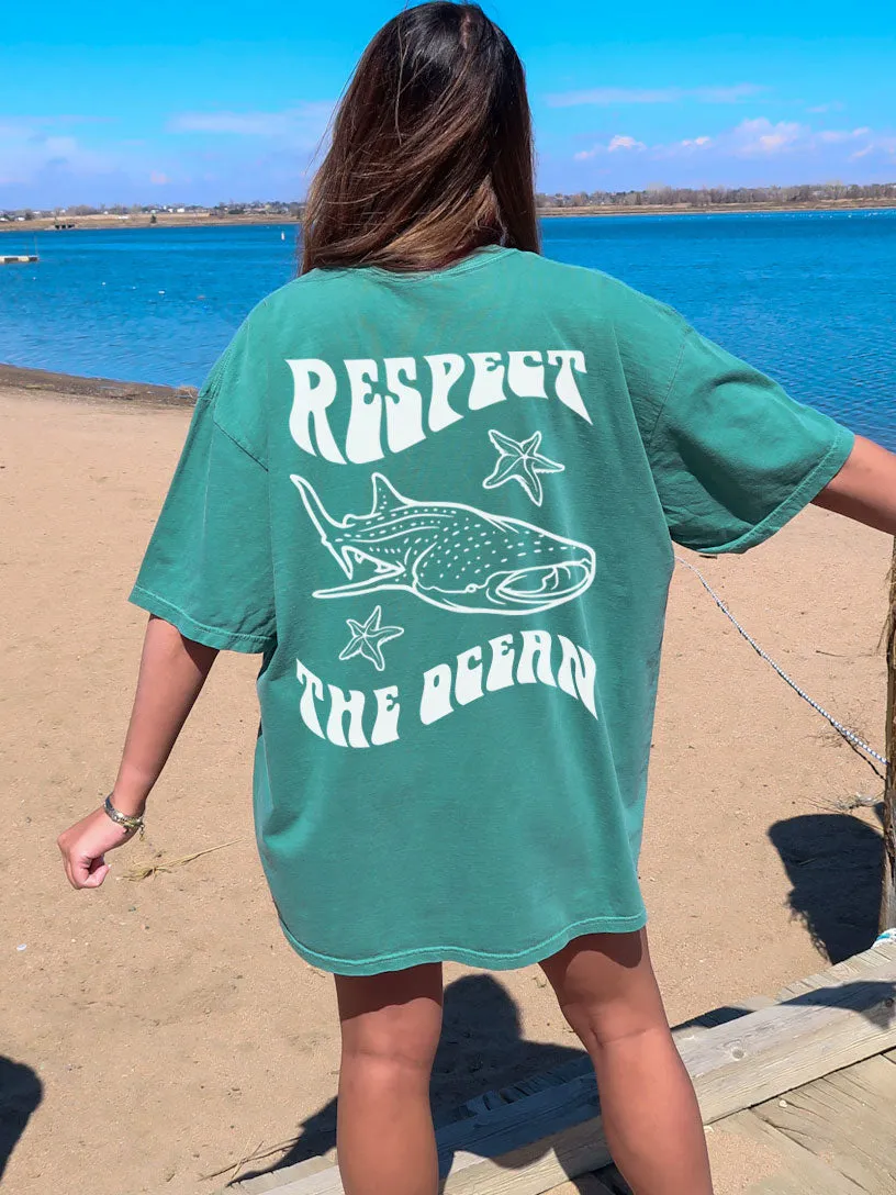 Respect The Ocean Whale Shark Comfort Colors® Tshirt