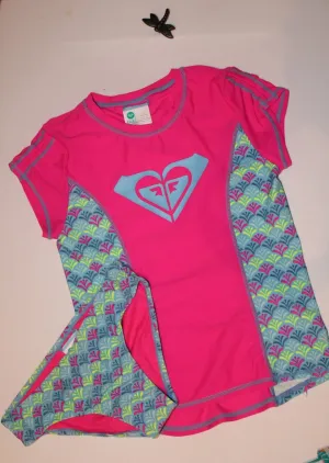 Roxy Girl's Rash Guard Set (Island Tiles)