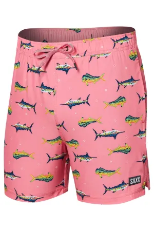 SAXX Oh Buoy 5" Swim Shorts SXSW03L-TCF (Trophy Catch Flamingo)