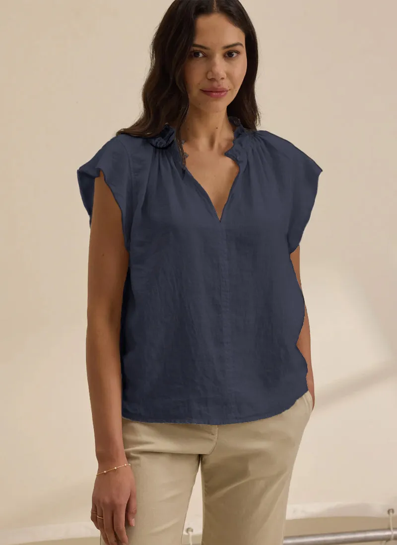 Semira Woven Linen Top