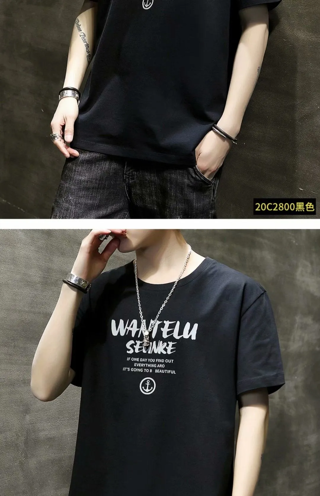 Short Sleeve T-Shirt Summer Loose INS Trendy Half Sleeved Tops T-Shirt