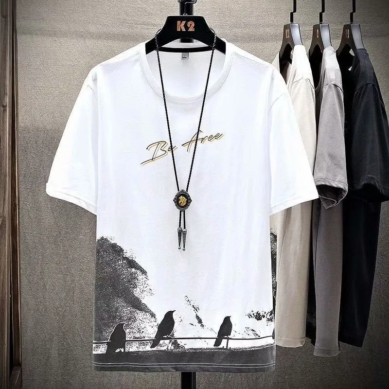 Short Sleeve T-Shirt Summer Loose INS Trendy Half Sleeved Tops T-Shirt