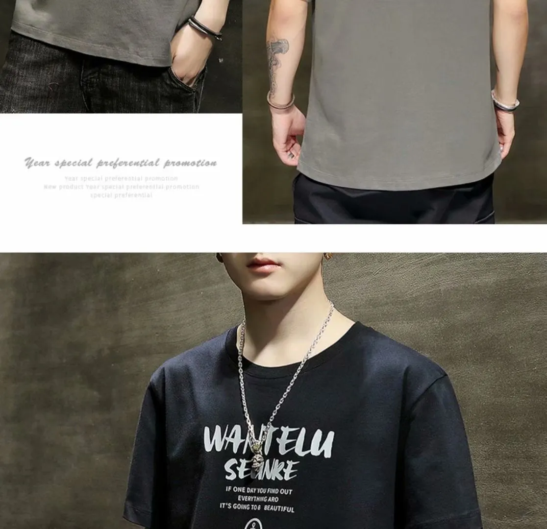 Short Sleeve T-Shirt Summer Loose INS Trendy Half Sleeved Tops T-Shirt