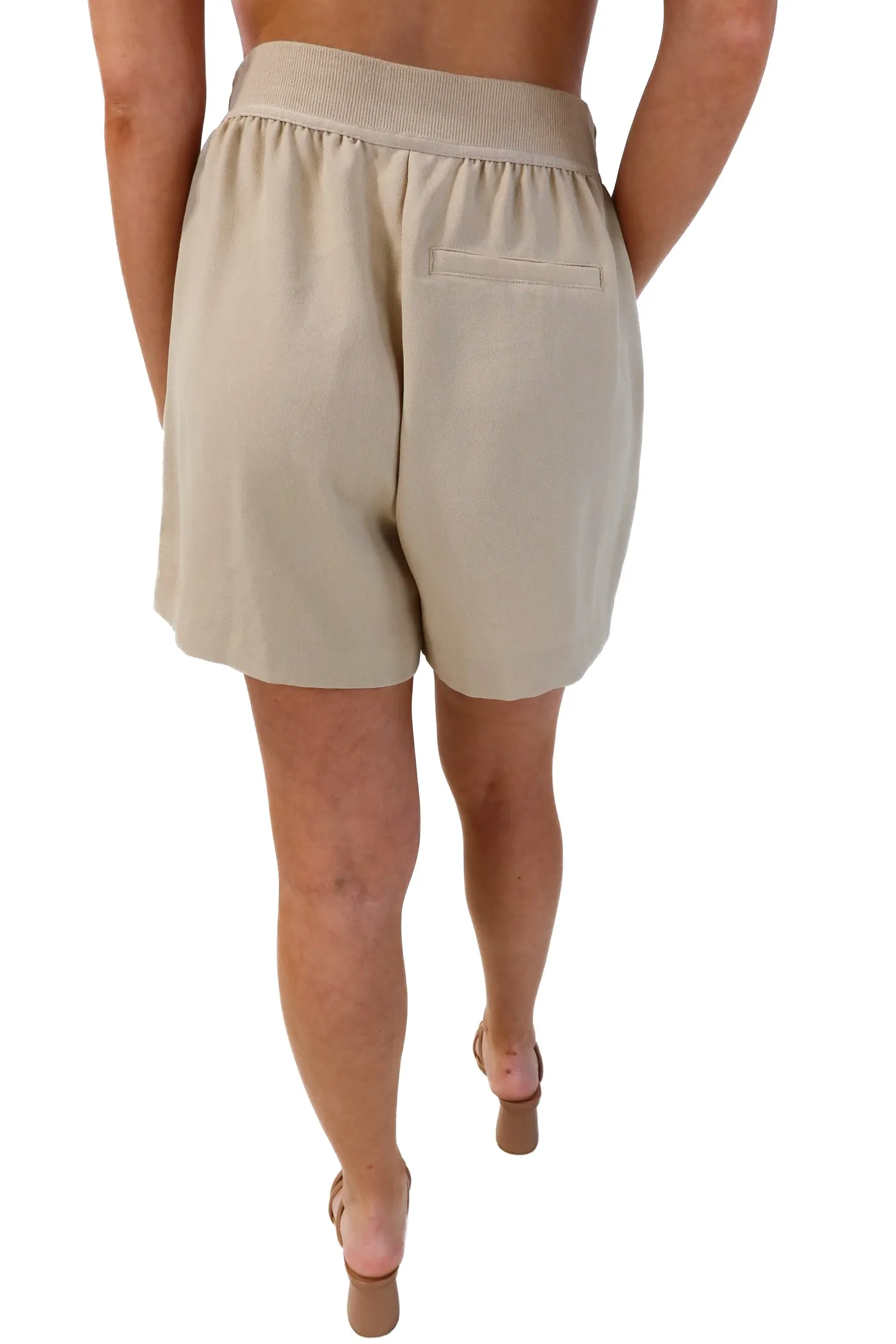 Spanx tan lightweight trouser shorts (s; retails for $138)