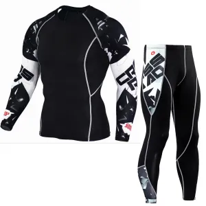 Sportwear Rashgard Sport Shirt Men Compression Pants Punisher Gym
