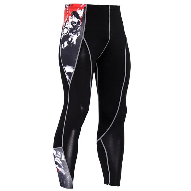 Sportwear Rashgard Sport Shirt Men Compression Pants Punisher Gym