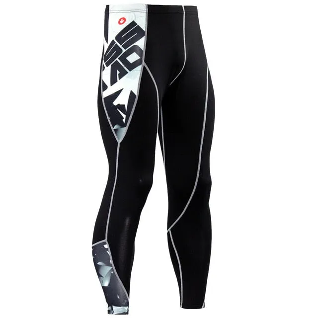 Sportwear Rashgard Sport Shirt Men Compression Pants Punisher Gym