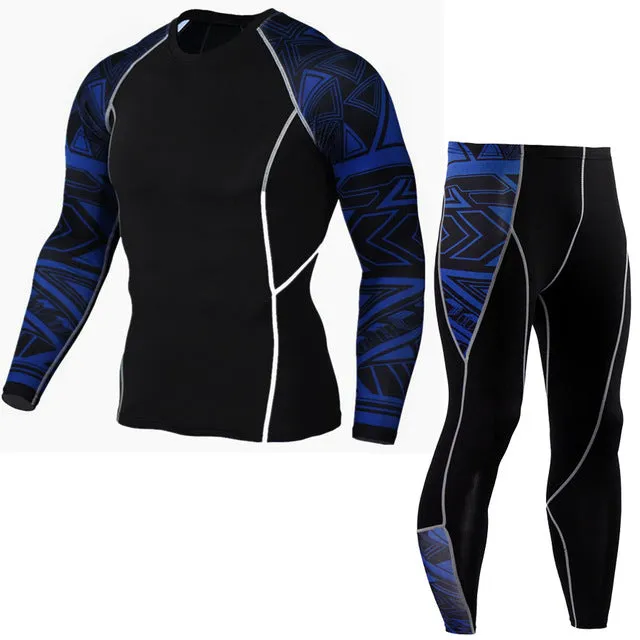 Sportwear Rashgard Sport Shirt Men Compression Pants Punisher Gym