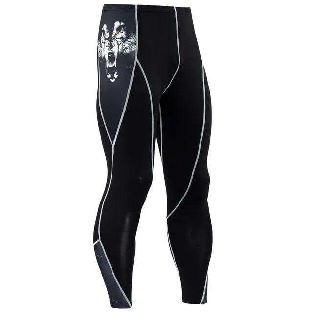 Sportwear Rashgard Sport Shirt Men Compression Pants Punisher Gym